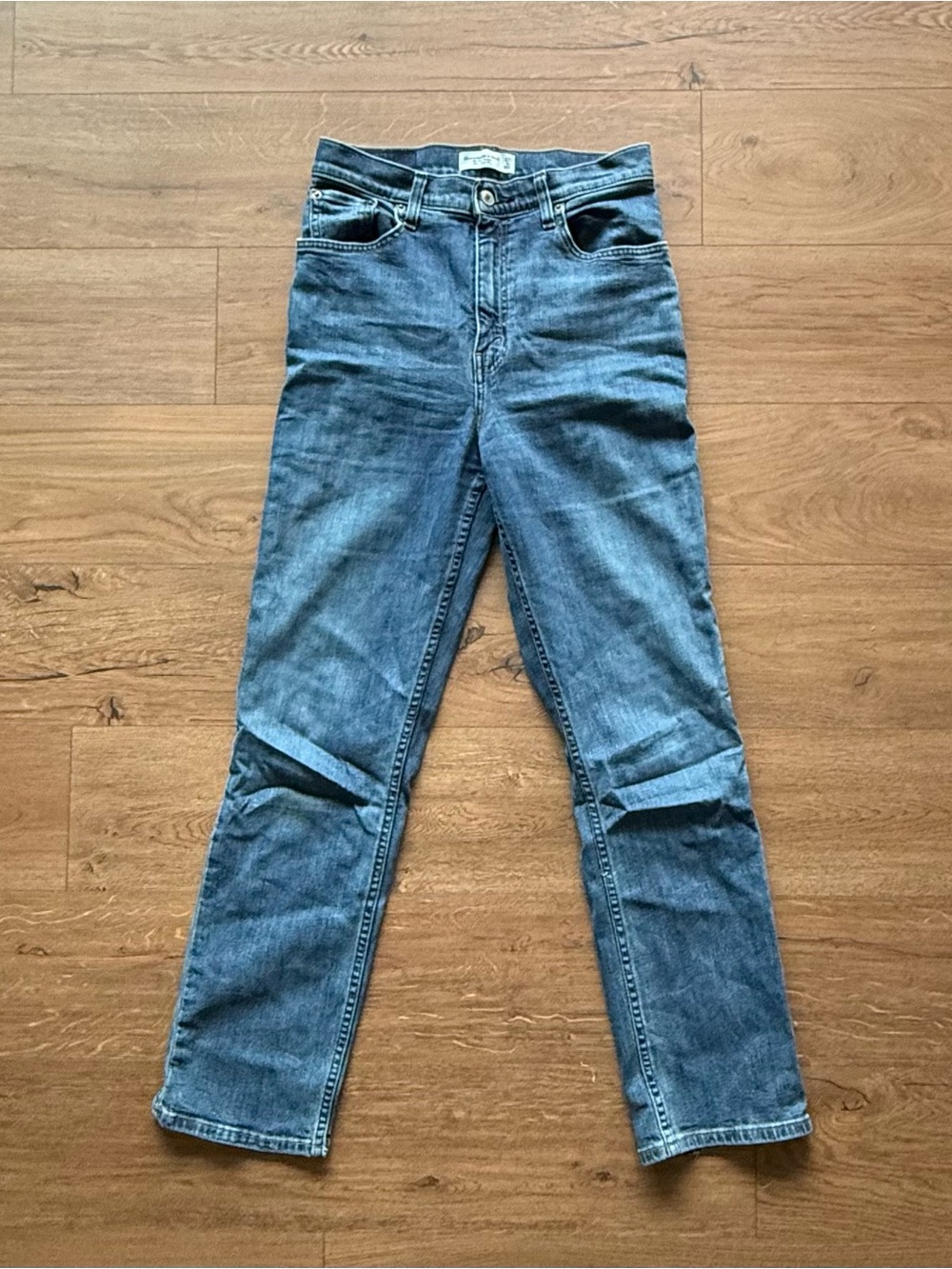 High-Rise, Straight-Leg Jeans - Abercrombie